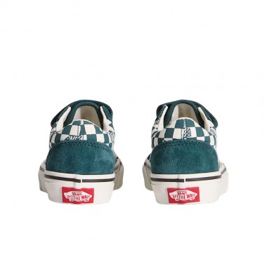 VANS OLD SKOOL V GEO CHECK K SHOES MYSTIC MOSS
