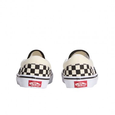 VANS CLASSIC SLIP-ON K SHOES BLK & WHT CHCKERBOARD