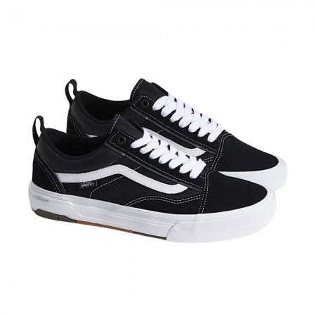 VANS SKATE OLD SKOOL WAFFLECUP SHOES BLACK/WHITE - alternative image
