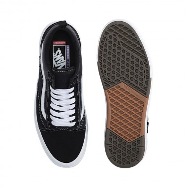 VANS SKATE OLD SKOOL WAFFLECUP SHOES BLACK/WHITE