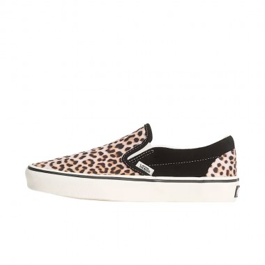 VANS CLASSIC SLIP-ON SHOES BLACK/LEOPARD