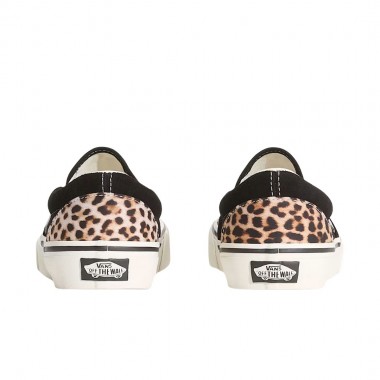 VANS CLASSIC SLIP-ON SHOES BLACK/LEOPARD
