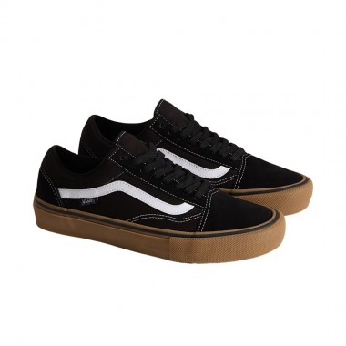 VANS SKATE OLD SKOOL SHOES BLACK/GUM/WHITE