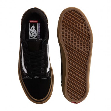 VANS SKATE OLD SKOOL SHOES BLACK/GUM/WHITE