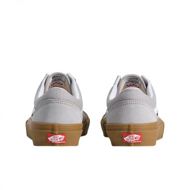 VANS SKATE OLD SKOOL CREPE SHOES LIGHT GRAY/GUM