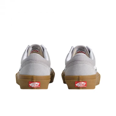 VANS SKATE OLD SKOOL CREPE SHOES LIGHT GRAY/GUM