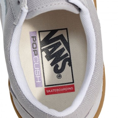 VANS SKATE OLD SKOOL CREPE SHOES LIGHT GRAY/GUM