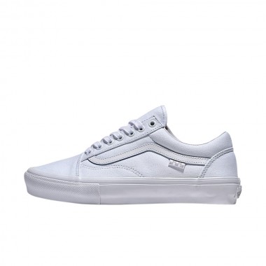 VANS SKATE OLD SKOOL CANVAS SHOES TRUE WHITE