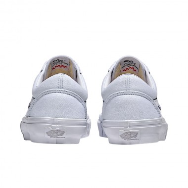 VANS SKATE OLD SKOOL CANVAS SHOES TRUE WHITE