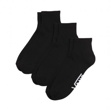 VANS CLASSIC QUARTER CREW SOCKS 3PACK BLACK