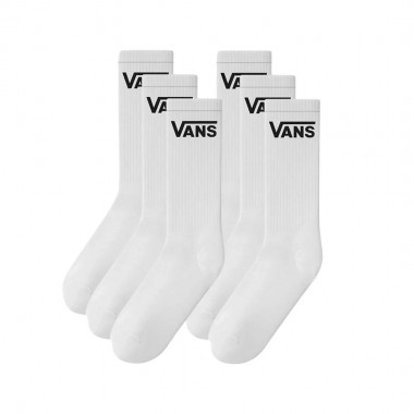 VANS CLASSIC CREW SOCKS 6PACK WHITE