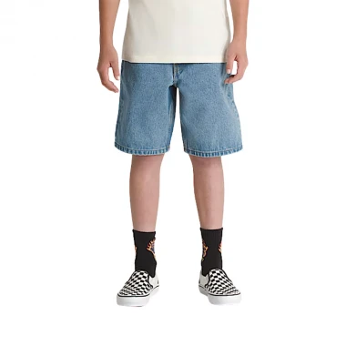 VANS CHECK-5 BAGGY K DENIM SHORTS STONEWASH/BLUE