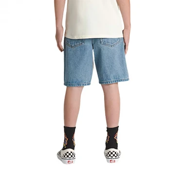VANS CHECK-5 BAGGY K DENIM SHORTS STONEWASH/BLUE