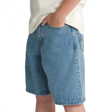 VANS CHECK-5 BAGGY K DENIM SHORTS STONEWASH/BLUE