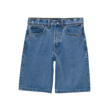 VANS CHECK-5 BAGGY K DENIM SHORTS STONEWASH/BLUE