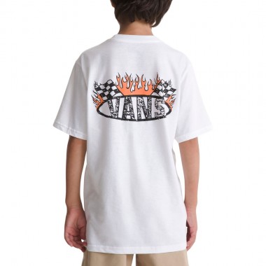VANS RACING FLAMES K TEE WHITE