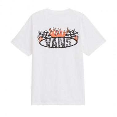 VANS RACING FLAMES K TEE WHITE