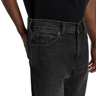 DICKIES 954 RELAXED STRAIGHT WORK JEANS BLACK WASH FADED