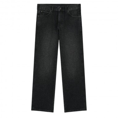 DICKIES 954 RELAXED STRAIGHT WORK JEANS BLACK WASH FADED