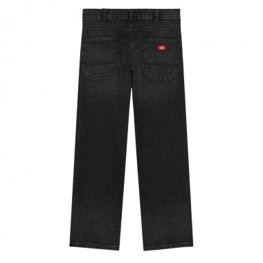 DICKIES 954 RELAXED STRAIGHT WORK JEANS BLACK WASH FADED
