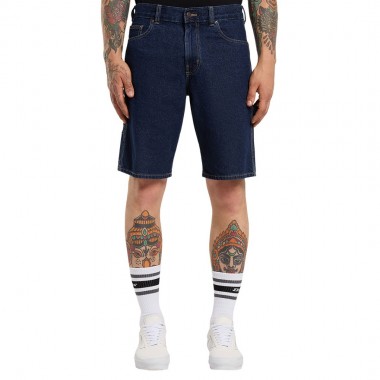 DICKIES 993 11 INCH DENIM CARPENTER SHORTS DARK INDIGO
