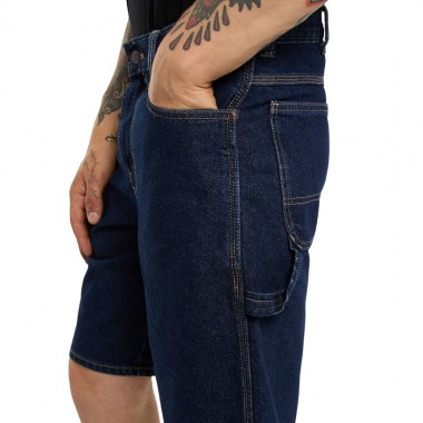 DICKIES 993 11 INCH DENIM CARPENTER SHORTS DARK INDIGO