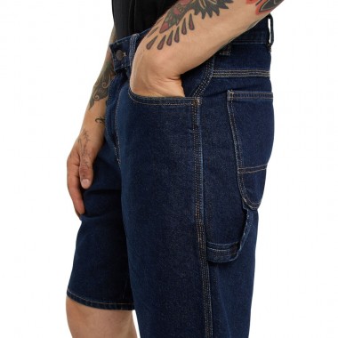 DICKIES 993 11 INCH DENIM CARPENTER SHORTS DARK INDIGO
