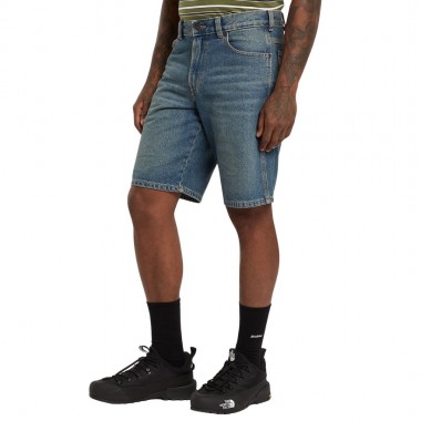 DICKIES 993 11 INCH DENIM CARPENTER SHORTS KHAKI TINTED BLUE