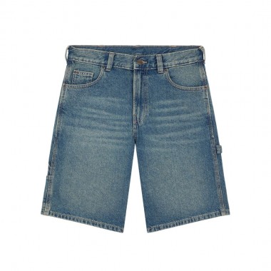 DICKIES 993 11 INCH DENIM CARPENTER SHORTS KHAKI TINTED BLUE