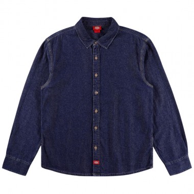 DICKIES LIGHTWEIGHT DENIM LS SHIRT DARK INDIGO