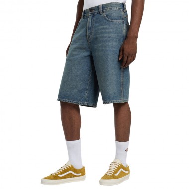 DICKIES 958 13 INCH LOOSE DENIM SHORTS KHAKI TINTED BLUE