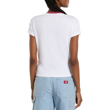 DICKIES PLAINVILLE RINGER W TEE WHITE
