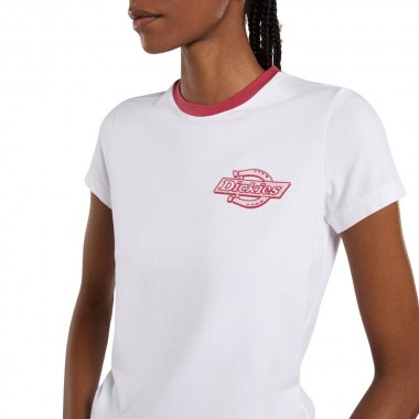 DICKIES PLAINVILLE RINGER W TEE WHITE