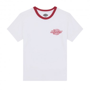 DICKIES PLAINVILLE RINGER W TEE WHITE