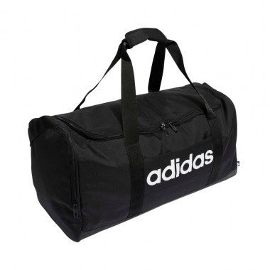 ADIDAS LINEAR DUFFEL BAG MEDIUM BLACK/BLACK/WHITE