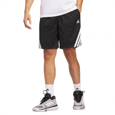 ADIDAS LEGENDS 3-STRIPE BASKETBALL SHORTS BLACK/WHITE