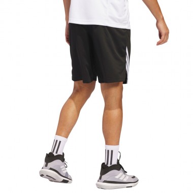 ADIDAS LEGENDS 3-STRIPE BASKETBALL SHORTS BLACK/WHITE