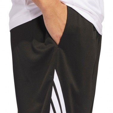 ADIDAS LEGENDS 3-STRIPE BASKETBALL SHORTS BLACK/WHITE