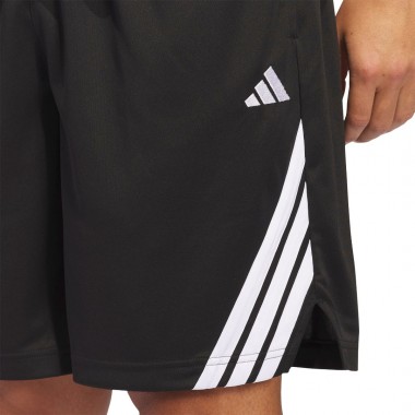 ADIDAS LEGENDS 3-STRIPE BASKETBALL SHORTS BLACK/WHITE