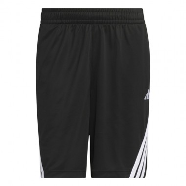 ADIDAS LEGENDS 3-STRIPE BASKETBALL SHORTS BLACK/WHITE