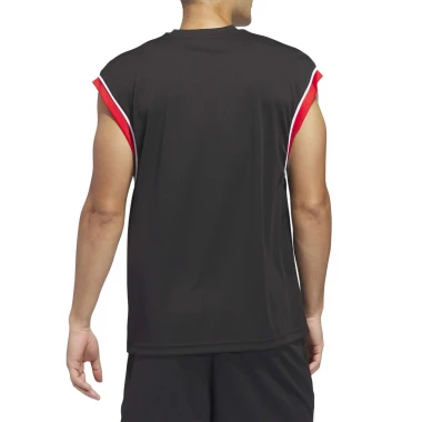 ADIDAS BASKETBALL ALL WORLD SLEEVELESS TANK BLACK/REDSLD