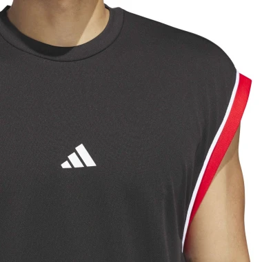 ADIDAS BASKETBALL ALL WORLD SLEEVELESS TANK BLACK/REDSLD