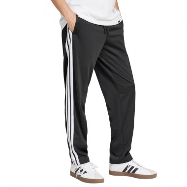ADIDAS 3-STRIPE TRICOT OPEN HEM TRACK PANTS BLACK