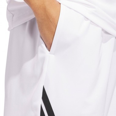 ADIDAS LEGENDS 3-STRIPE BASKETBALL SHORTS WHITE/BLACK