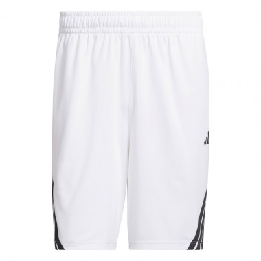 ADIDAS LEGENDS 3-STRIPE BASKETBALL SHORTS WHITE/BLACK