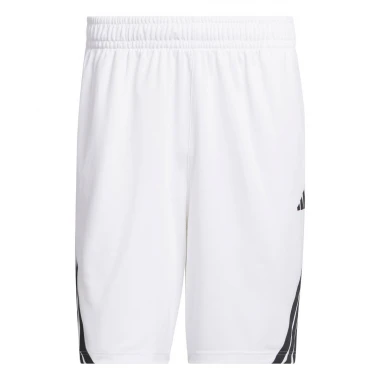 ADIDAS LEGENDS 3-STRIPE BASKETBALL SHORTS WHITE/BLACK
