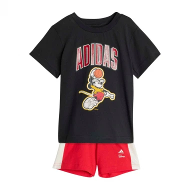 ADIDAS X DISNEY MICKEY MOUSE K T-SHIRT/SHORTS SET BLACK/OWHITE