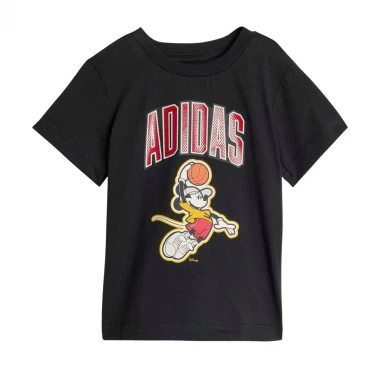 ADIDAS X DISNEY MICKEY MOUSE K T-SHIRT/SHORTS SET BLACK/OWHITE