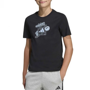 ADIDAS CAMO GRAPHIC K T-SHIRT BLACK