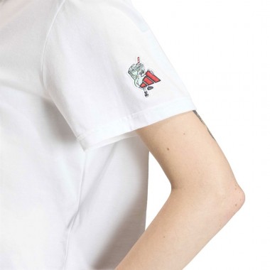 ADIDAS FOOD CROPPED LOOSE GRAPHIC W T-SHIRT WHITE